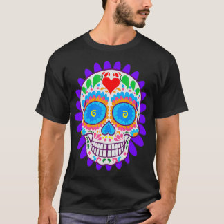 T-shirt Jour Du Crâne Sucre Du Cool Mort Tête Os Cadeau