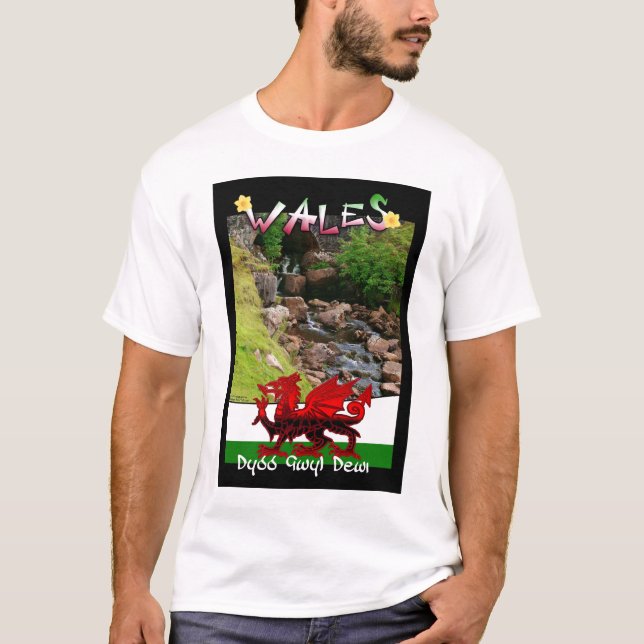T-shirt Jour du Pays de Galles St David - Dydd Gwyl Dewi (Devant)