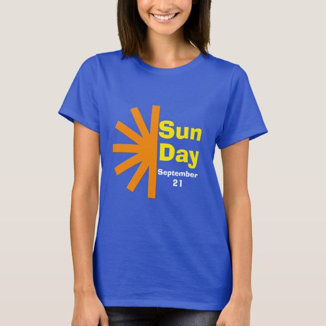 T-shirt Jour du soleil pour l'énergie solaire (Devant)
