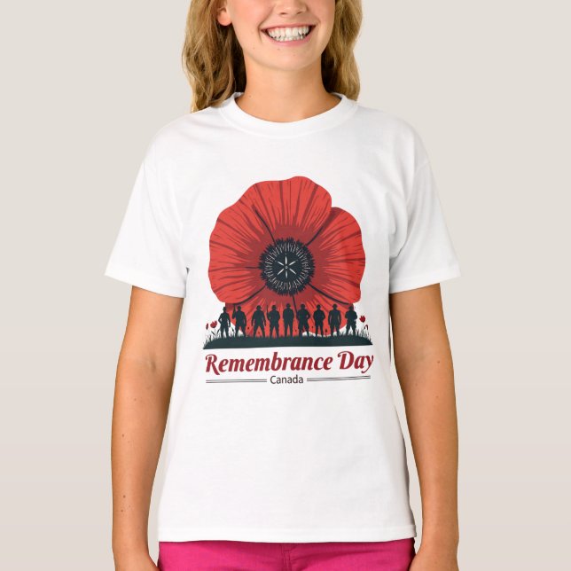 T-shirt Jour du Souvenir du Canada - honorer les anciens c (Devant)