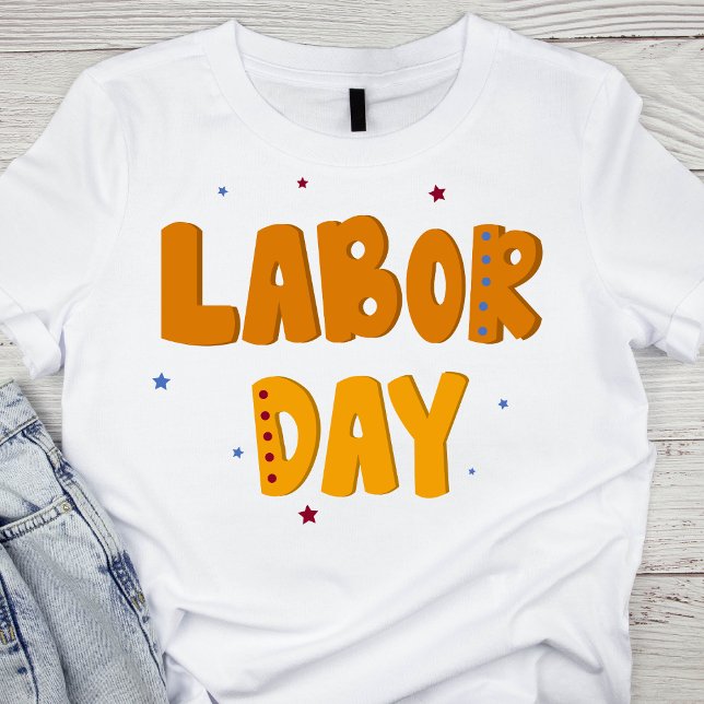 T-shirt Jour du travail orange foncé (Créateur téléchargé)