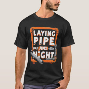 T-shirt Jour et nuit Plomber Plomber Plumbing Hardwing