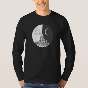 T-shirt Jour Et Nuit Soleil Lune Monde Regard Bonne Graph