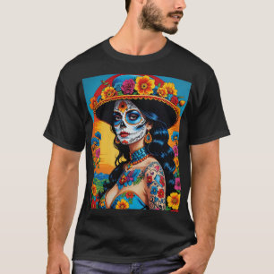 T-shirt Jour floral de la Catrina de la Mort Tee