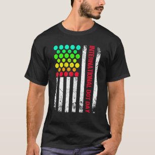 T-shirt Jour international du point Drapeau USA 15 septemb