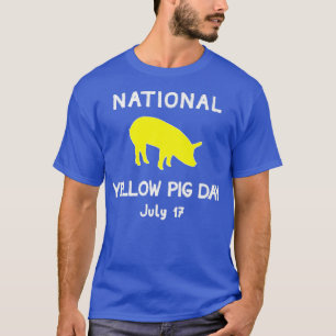 T-shirt Jour national de porc jaune Premium 4248