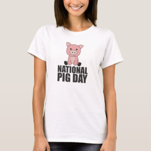 T-shirt Jour National Du Cochon Cochon Mélange Pour Jour D