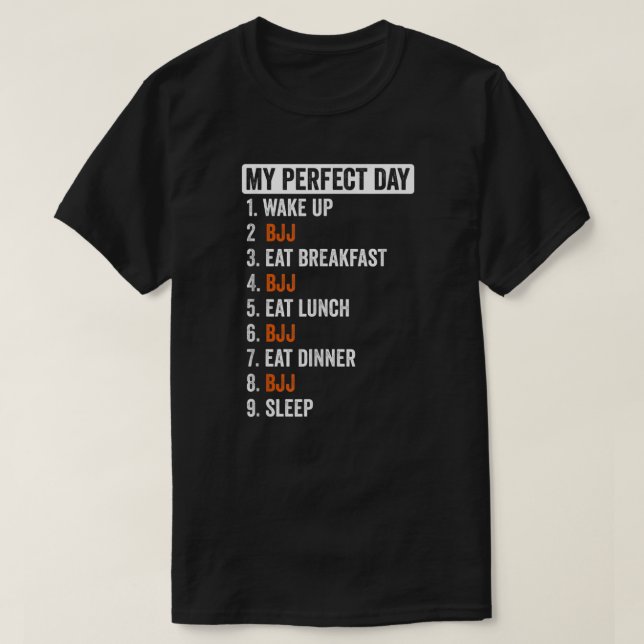 T-shirt Jour Parfait Dons Brésiliens Jiu Jitsu Pour Hommes (Design devant)