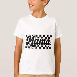 T-shirt Jour pour maman Retro Vintages femmes À damiers ma