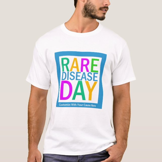T-shirt Jour rare de la maladie (personnalisation (Devant)
