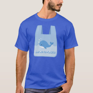 T-shirt Jour sans sac en plastique, baleine