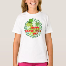 T-shirt Jour St. PaT-Rex Dinosaur Happy