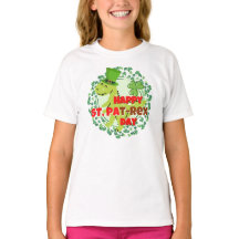 T-shirt Jour St. PaT-Rex Dinosaur Happy