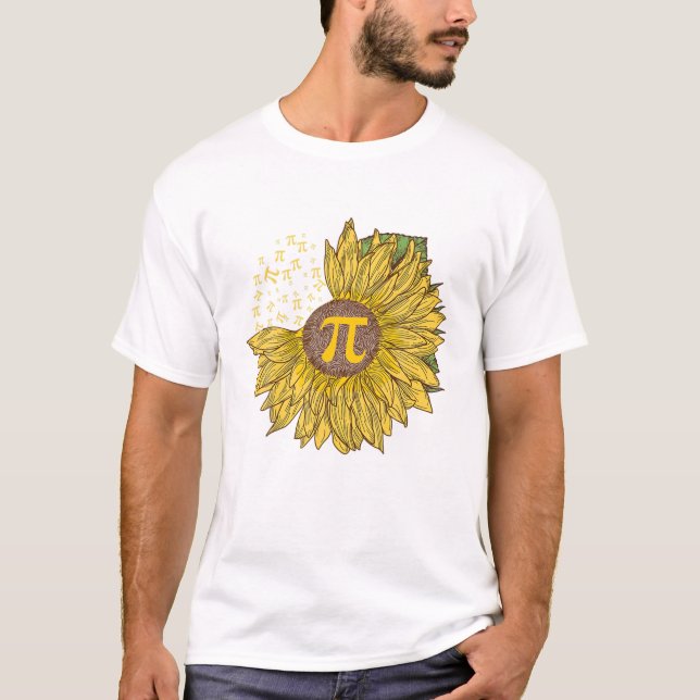 T-shirt Jour Tournesol 3 14 Pi Numéro (Devant)