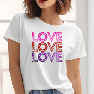 T-shirt Jour Valentines Amour Parties scintillant 