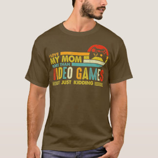 T-shirt Jour vintage Valentines J'aime ma mère plus que vi