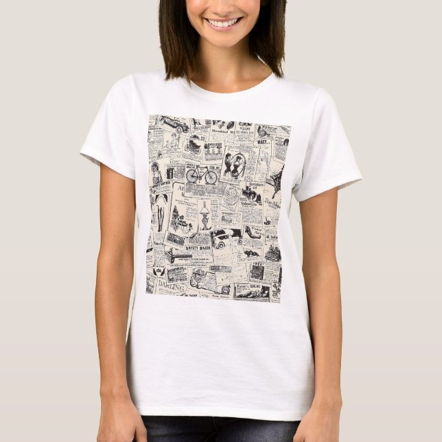 T-shirt Journal vintage (Devant)