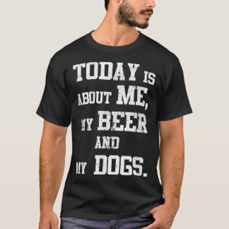 T-shirt Journée avec Chiens et Bière