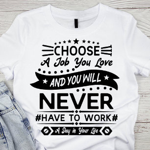 T-shirt Journée classique du travail noir et blanc