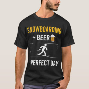 T-shirt Journee de la bière Snowboarding Planche à neige P