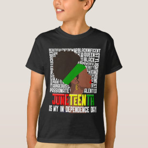 T-shirt Journée de la femme noire indépendante et heureuse