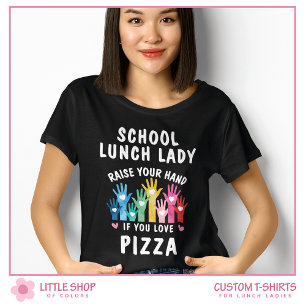 T-shirt Journée de pizza de la dame du déjeuner scolaire p