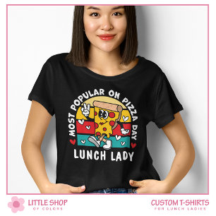 T-shirt Journée de pizza personnalisable de la dame du déj