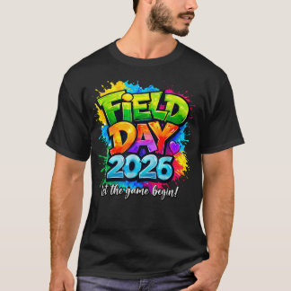T-shirt Journée de terrain amusante 2026 Que le jeu commen