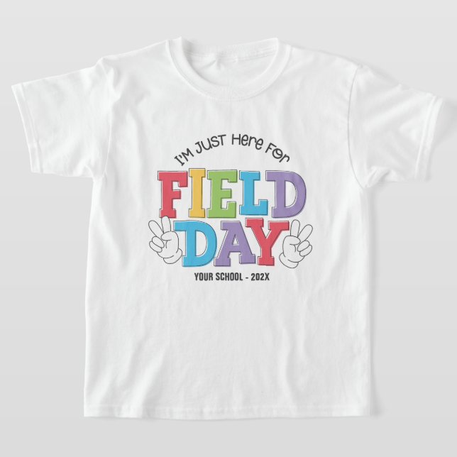 T-shirt Journée de terrain de l'école primaire personnalis (Poser)