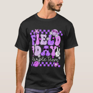 T-shirt Journée de terrain drôle Équipe violette Sortie sc