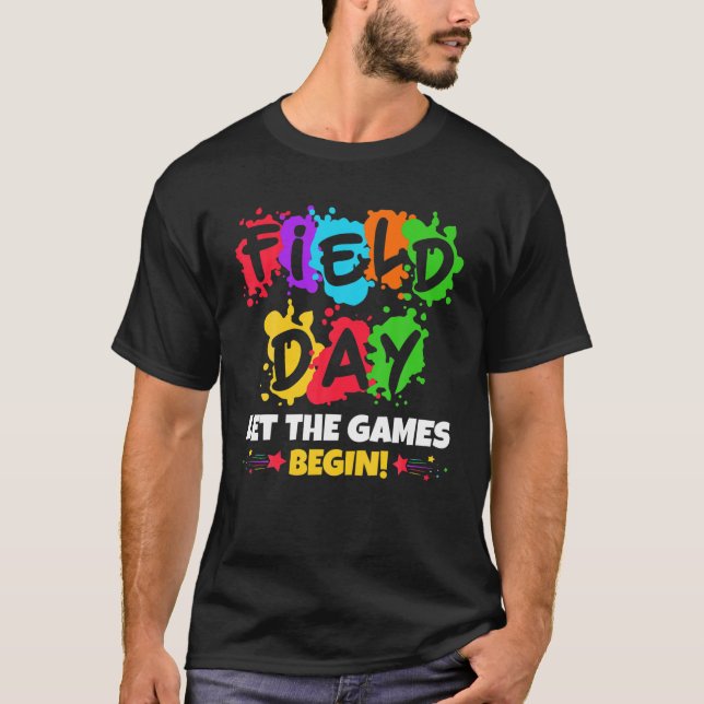 T-shirt Journée De Terrain Laisser Commencer Les Jeux (Devant)