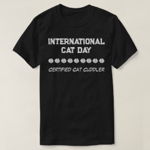 T-shirt Journée internationale du chat - Câlineur de chat 