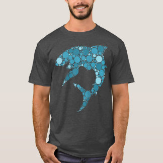 T-shirt Journée internationale du requin bleu Polka Dot