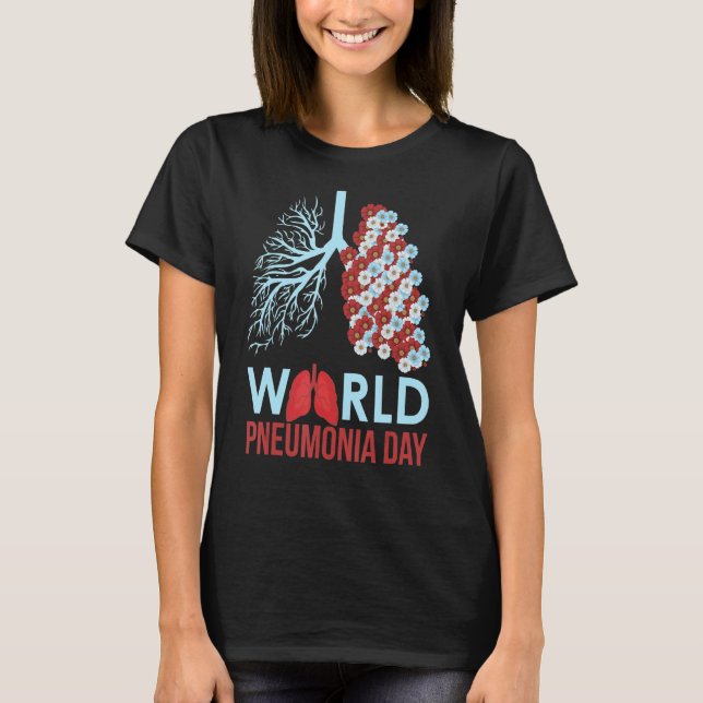 T-shirt Journée Mondiale de la Pneumonie Humanité Solidari (Devant)