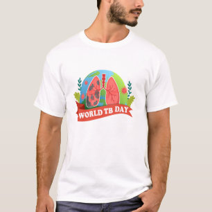T-shirt Journée mondiale de la tuberculose Santé Défenseur
