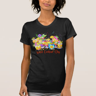 T-shirt Journée mondiale des cocktails Watercolor