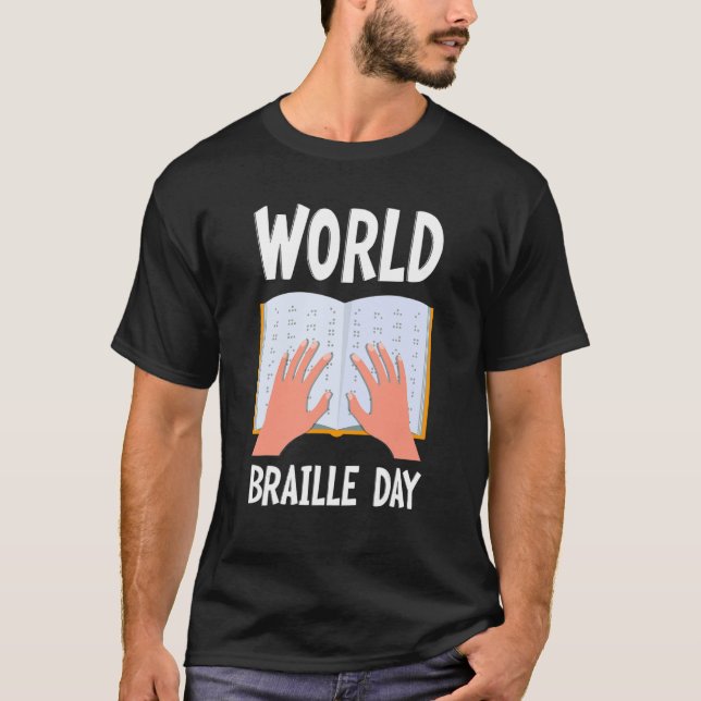 T-shirt Journée mondiale du braille (Devant)