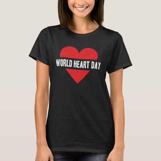 T-shirt Journée mondiale du Coeur Rouge Coeur mignon désab (Devant)