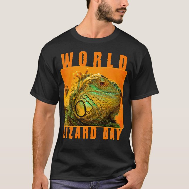 T-shirt Journée mondiale du Lézard, iguane (Devant)