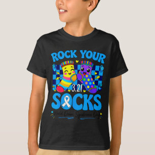 T-shirt Journée mondiale du syndrome de Down Rock Socks 32