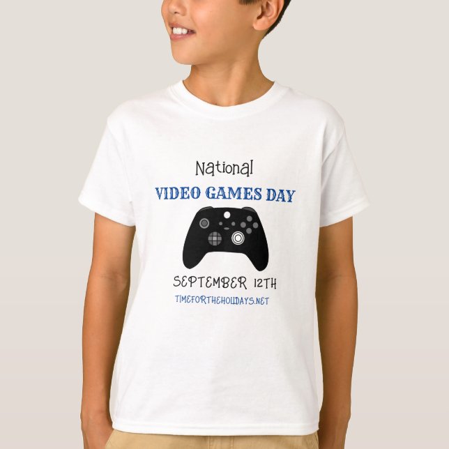 T-shirt Journée nationale des jeux vidéo 12 septembre (Devant)