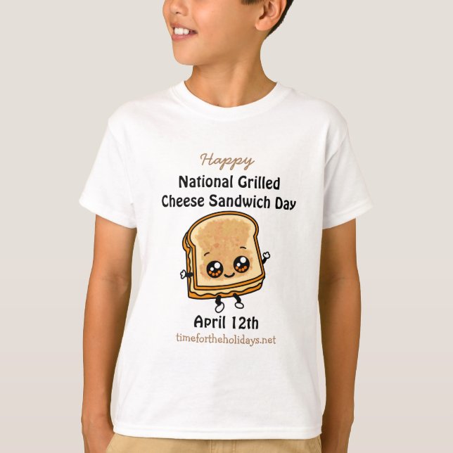 T-shirt Journée nationale des sandwichs au fromage grillé  (Devant)