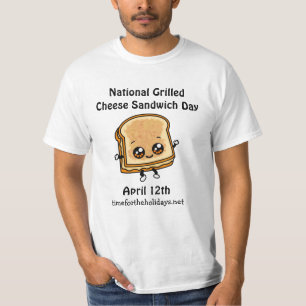 T-shirt Journée nationale des sandwichs au fromage grillé