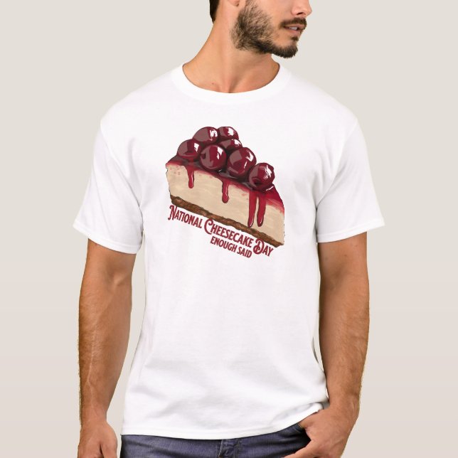 T-shirt Journée nationale du gâteau au fromage (Devant)
