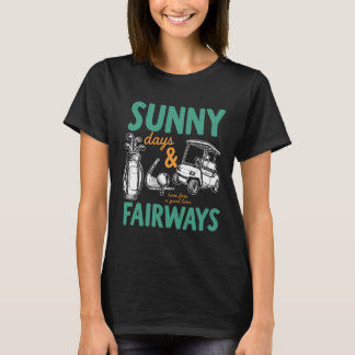 T-shirt Journées Ensoleillées Et Voies de Golf Artwork