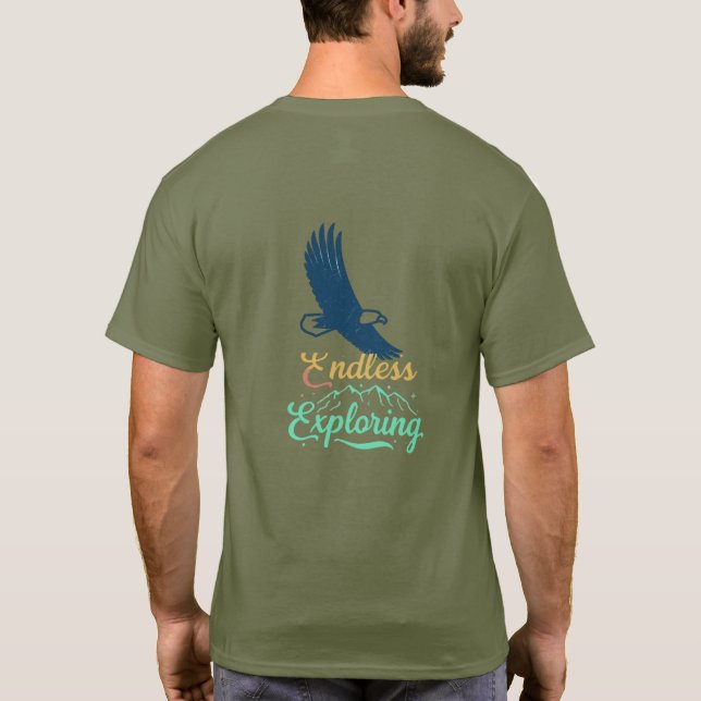 T-Shirt Journey Unbound: "Endless Exploring" back (Back)