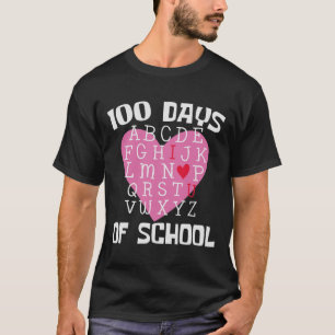 T-shirt Jours D'Alphabet Scolaire 100e Jour Enseignant Étu