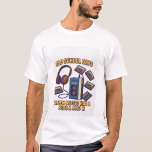 T-shirt Jours d'ancienne école Tee de musique rétro avec