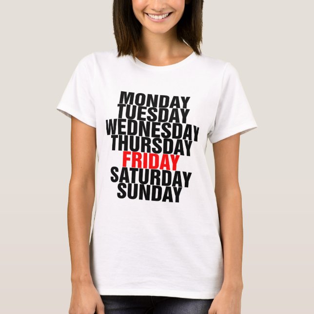 T-shirt Jours de la semaine (Devant)