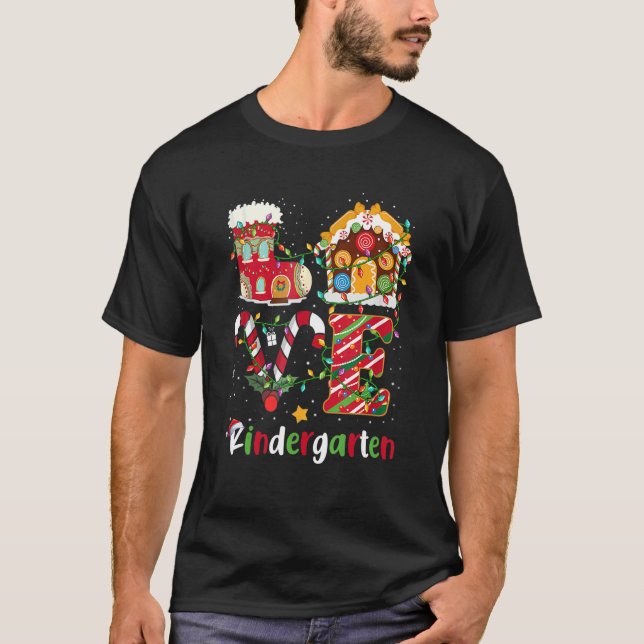 T-shirt Jours de Noël Amour jardin d'enfants Enseignant No (Devant)